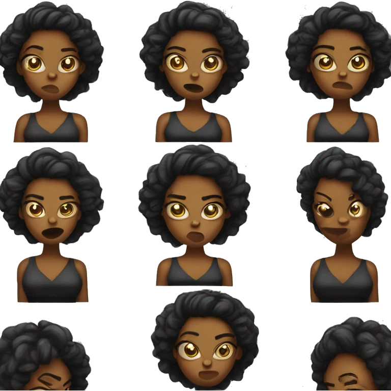 angry beautiful black woman up thumbs down emoji