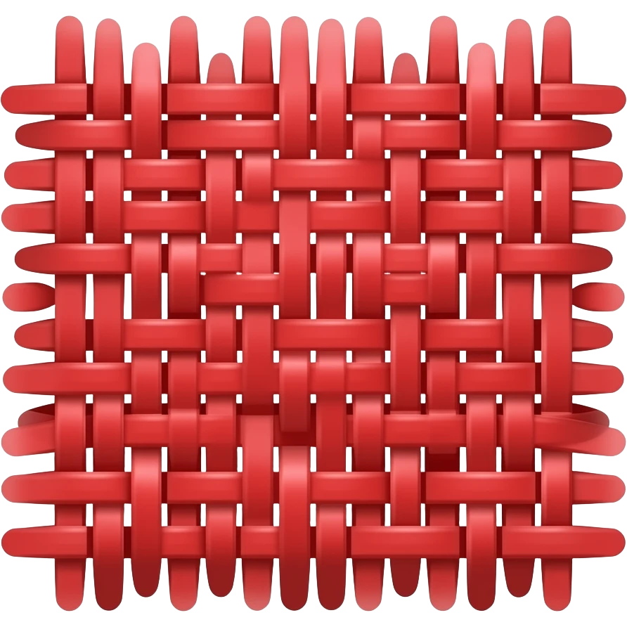 red weaving emoji