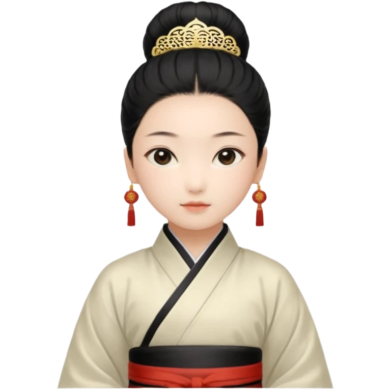 黑頭髮層咖啡色頭髮 微自然捲長髮 劉海妹妹頭 大眼睛戴咖啡色隱眼 身穿白色制服 白色口罩 emoji