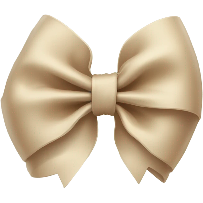 Beige bow ￼ emoji