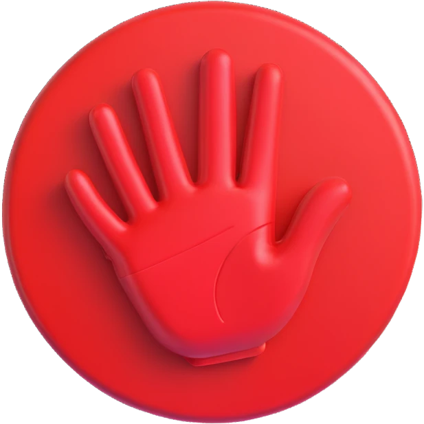 large shiny red button labeled 'Deploy to Prod' being pressed down forcefully by a cartoon hand with motion lines showing force, modern emoji style emoji