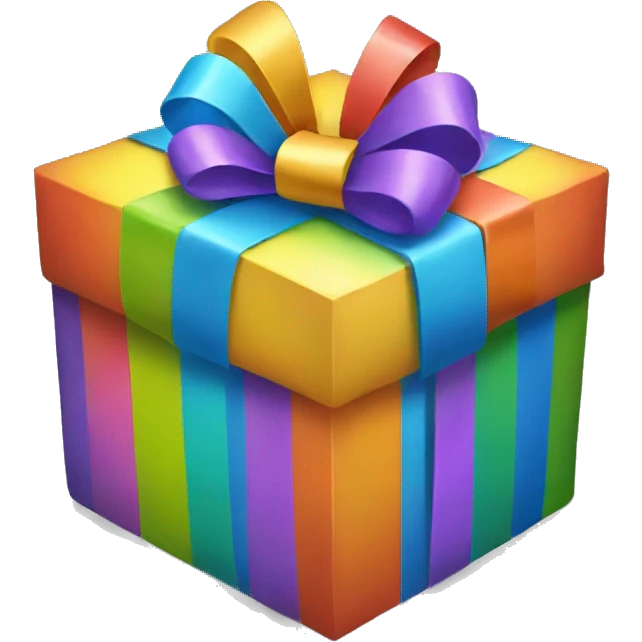 gift rainbow emoji