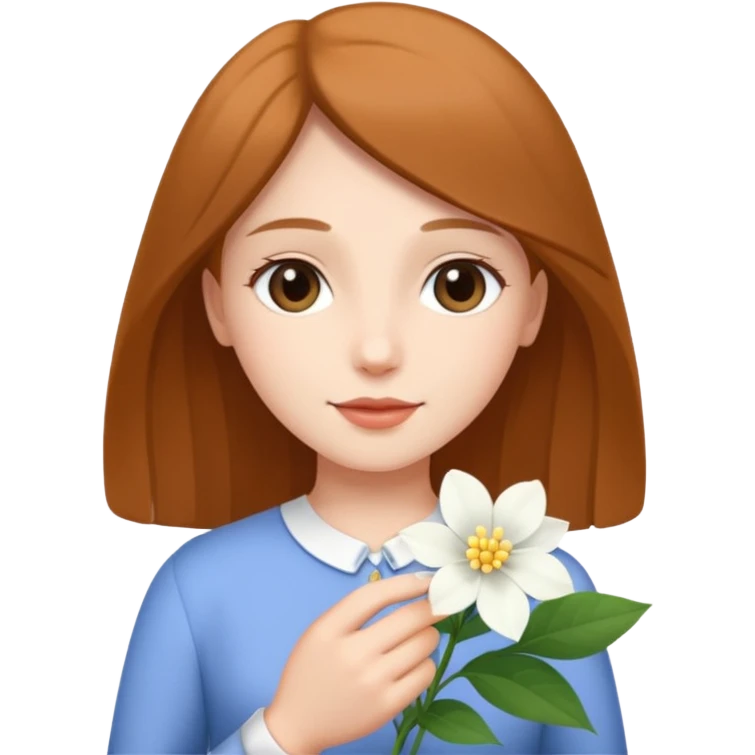 veronicas flower white emoji