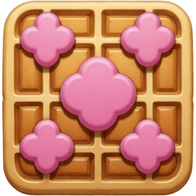 color pink waffle emoji