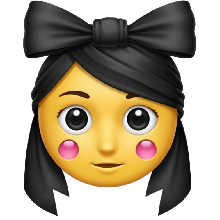 Ruban noir croisé emoji