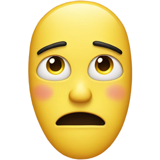 Yellow emoji heart eyes with a frown emoji