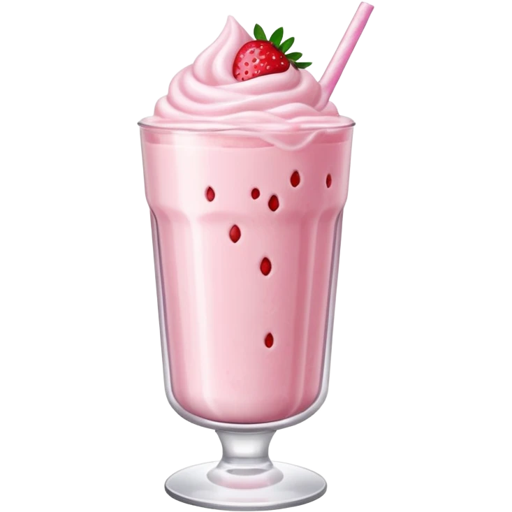 Strawberry milkshake emoji