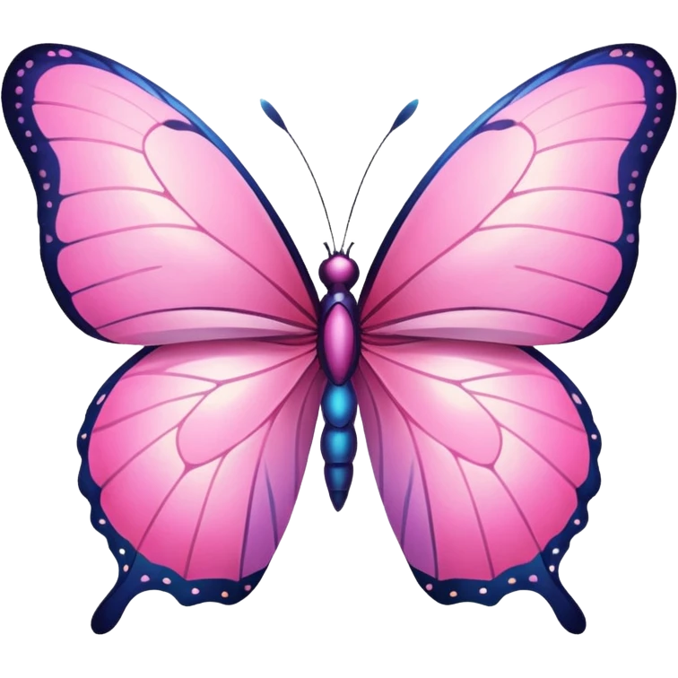 Pink butterfly emoji