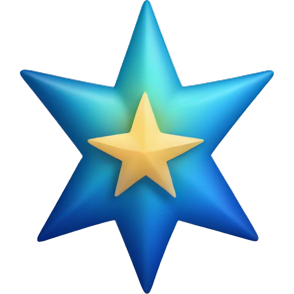 gradient blue north star emoji
