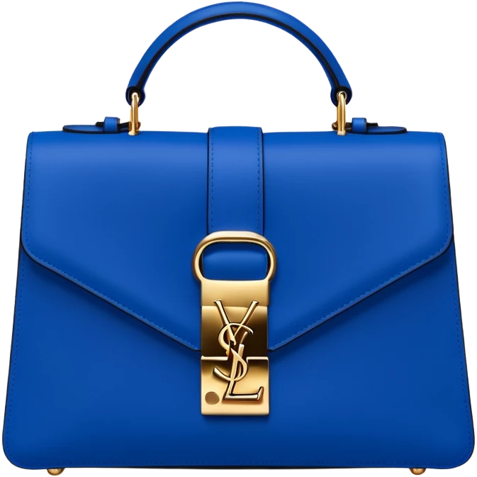 Rose ysl design blue hand bag emoji