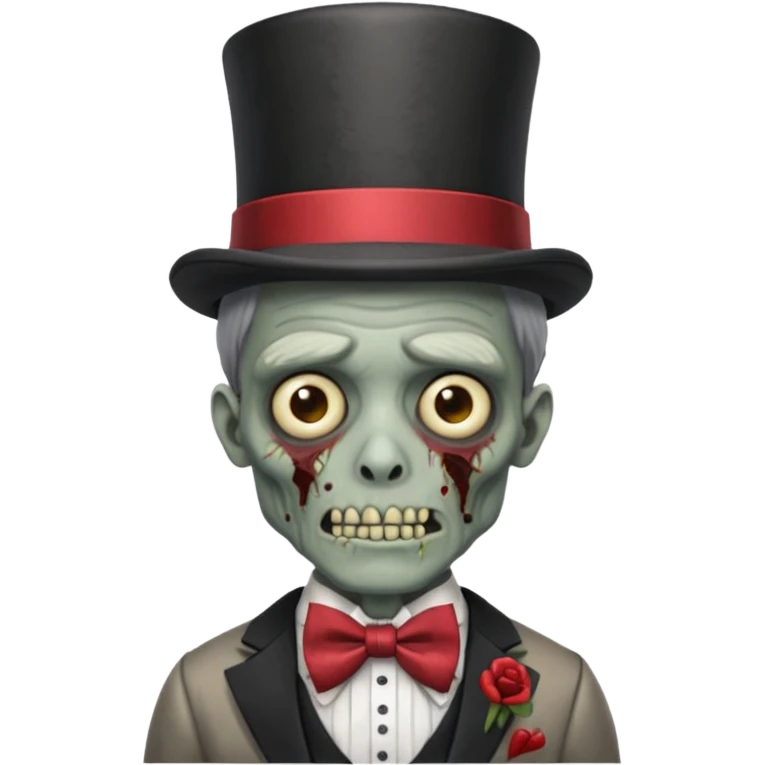 zombie apnda with bow tie and top hat emoji