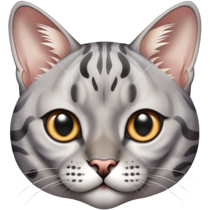 Silver Bengal cat emoji