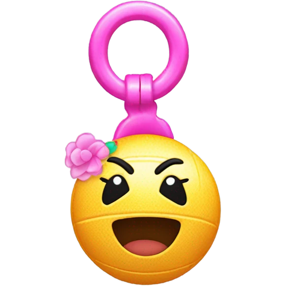 Bola disco con moño rosa emoji