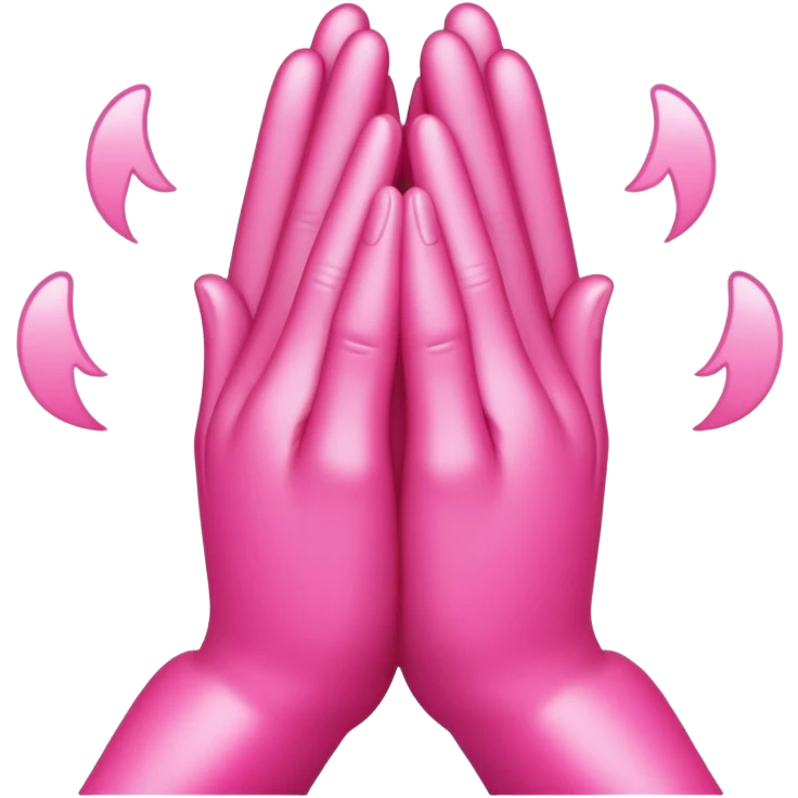 Emoji with Pink prayer hands emoji