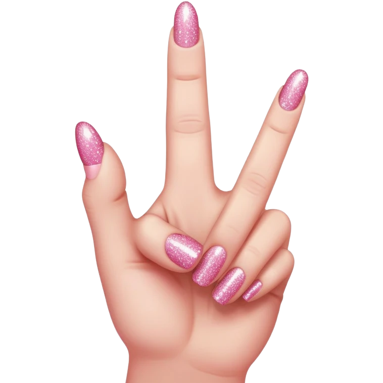 sparkly glittery pink middle finger emoji