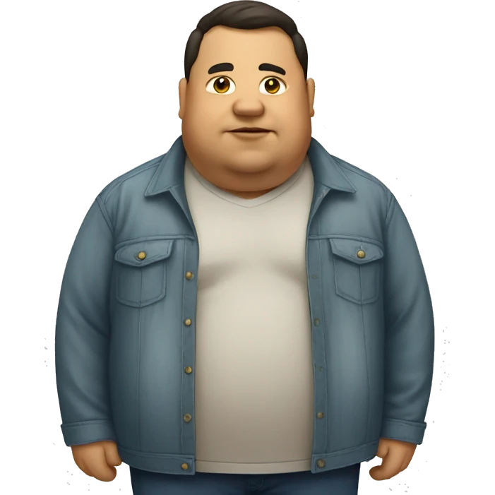 Fat man with overshirt profile picture emoji