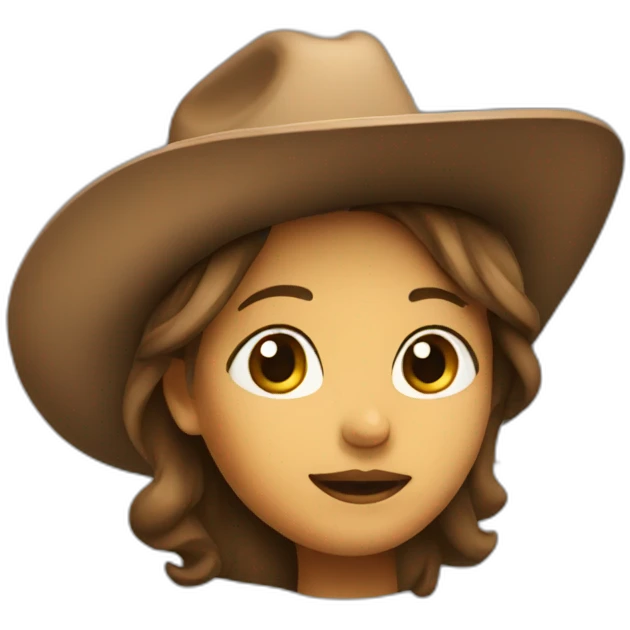 Pregnant woman with cowboy hat three quarter view emoji