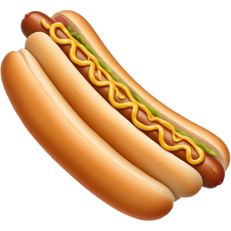 A Hot dog without a bun emoji