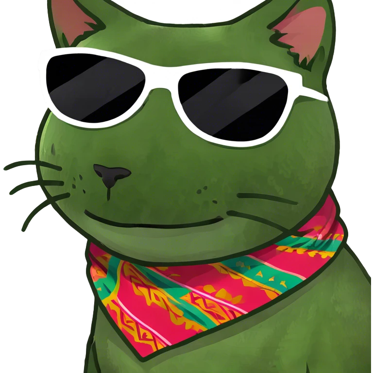 Cat with sunglasses emoji