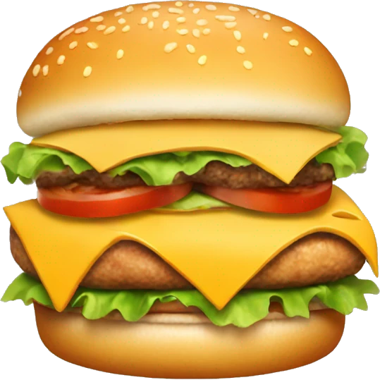 Burger with chicken and cheese emoji