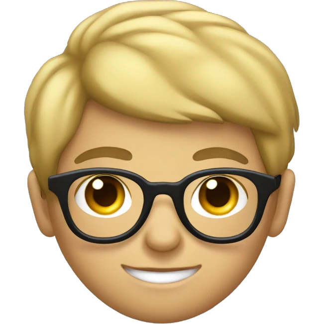 niño con lentes emoji