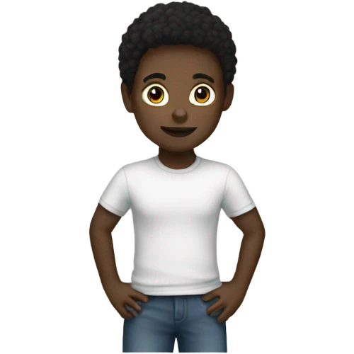 white girl and black boy emoji