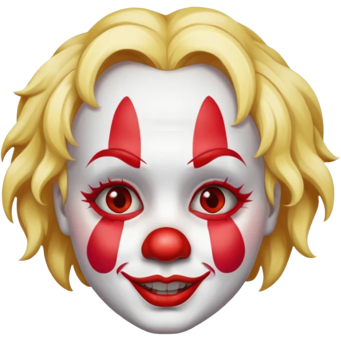 Blonde white girl clown emoji