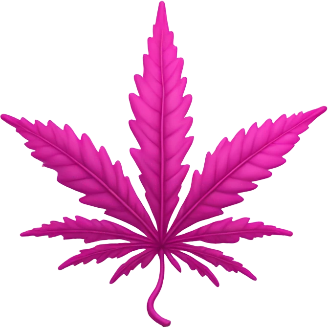 Pink marijana leaf emoji