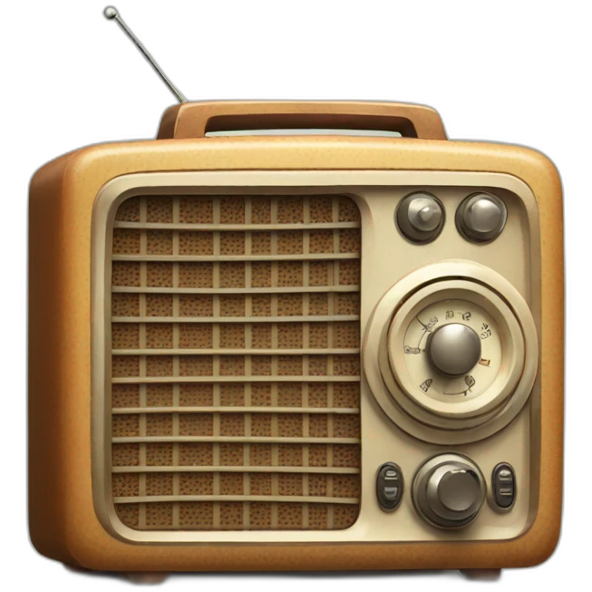 vintage radio emoji