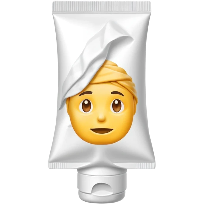 hand cream tube that is empty and crumpled, very wrinkled, cap still on, looks used up emoji