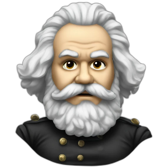 Karl Marx in punk makeup emoji