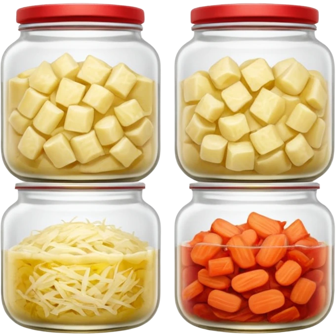 sauerkraut and kimchi in jars emoji