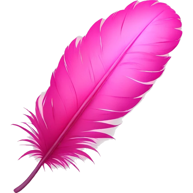 Pink feather  emoji