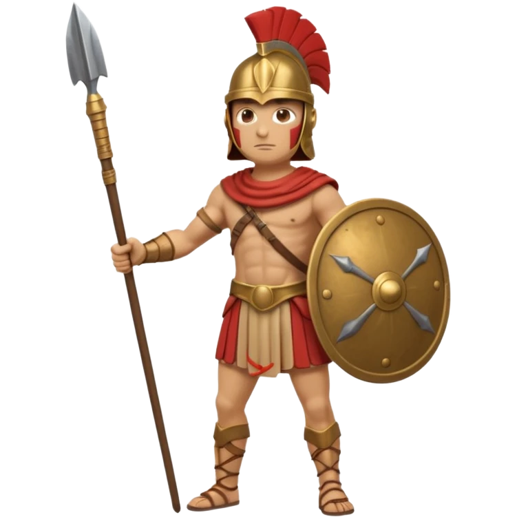soldado cartaginés de las guerras púnicas a cuerpo completo emoji