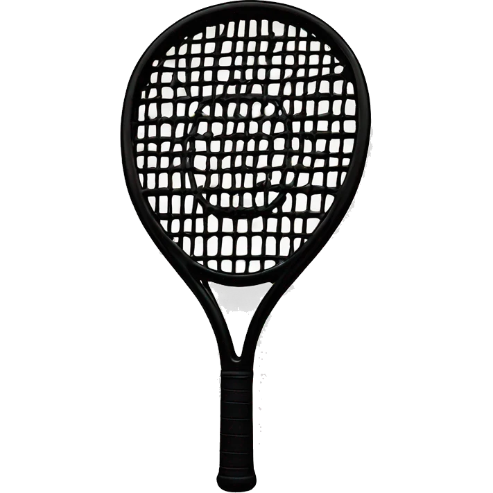 Luxury Chanel Tennis racket in black emoji