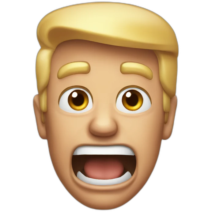 Yelling Donald Trump emoji