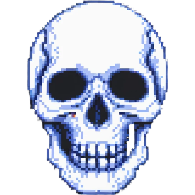 pixel art skeleton head emoji