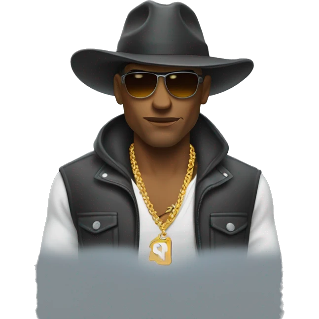 Bronco in gangster clothes  emoji