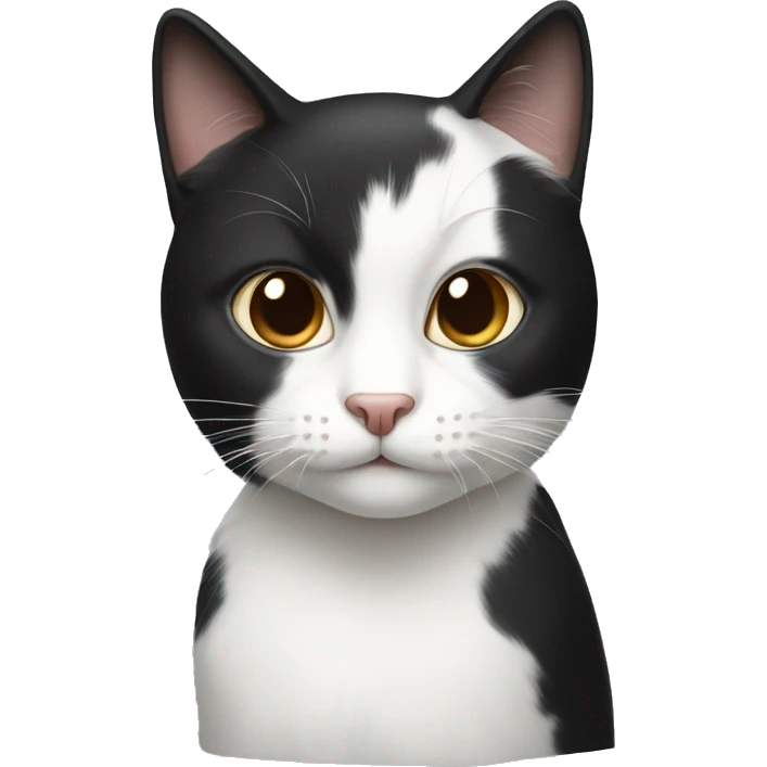 Black and white cat  emoji