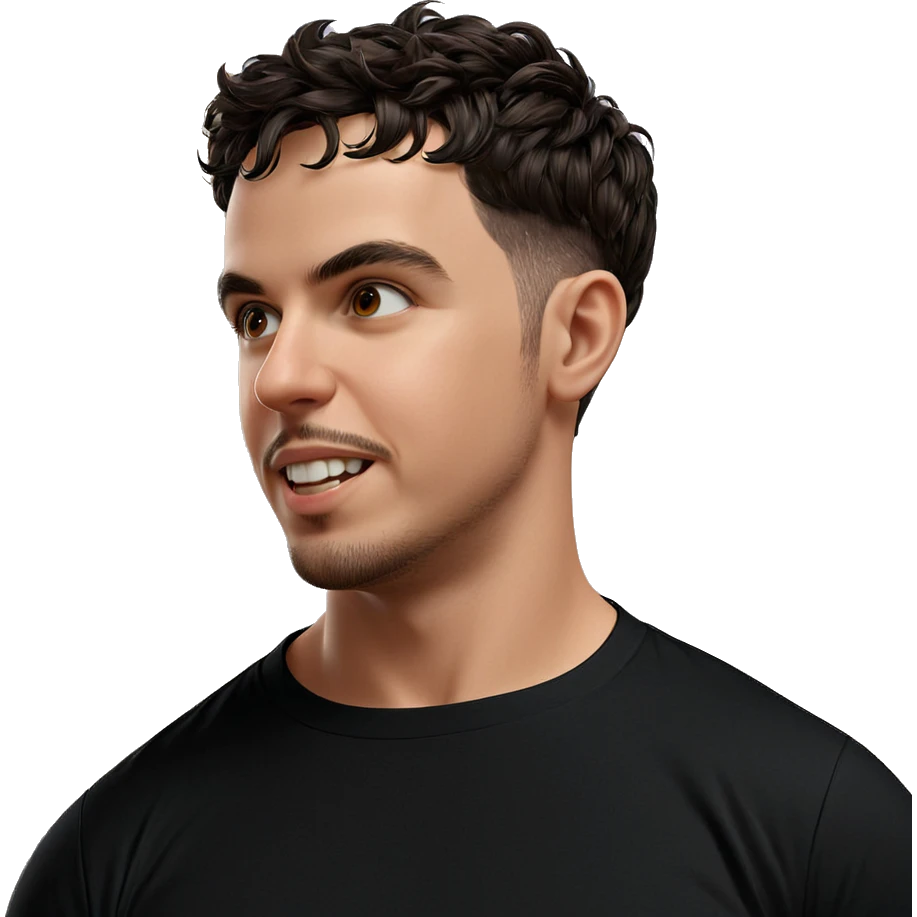 realistic male portrait indoors emoji