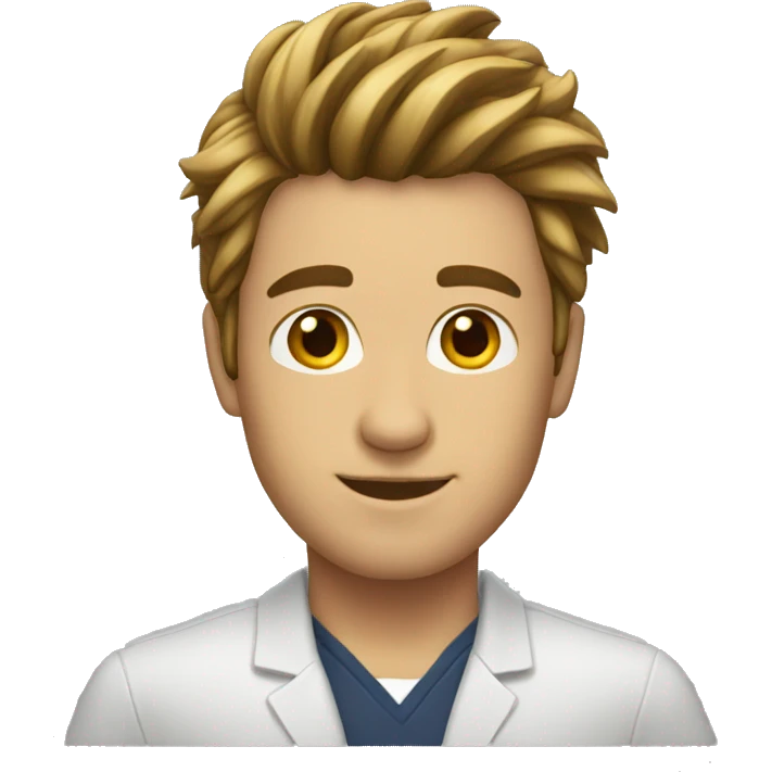 Swipe hair, male, 20, manager emoji