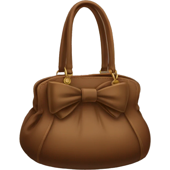 Brown bow purse emoji