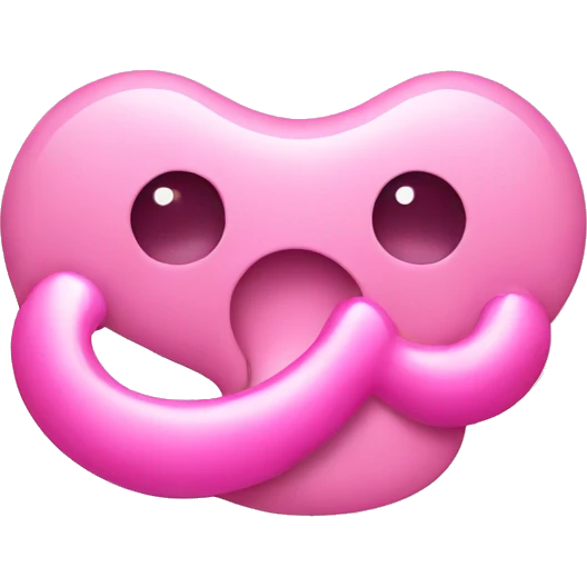 Pink pacifier emoji