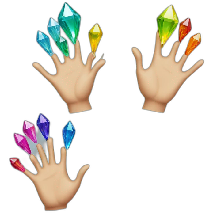 colorful diamond hands emoji
