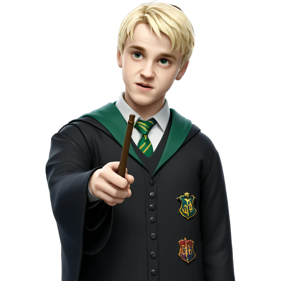 blonde boy in hogwarts uniform emoji