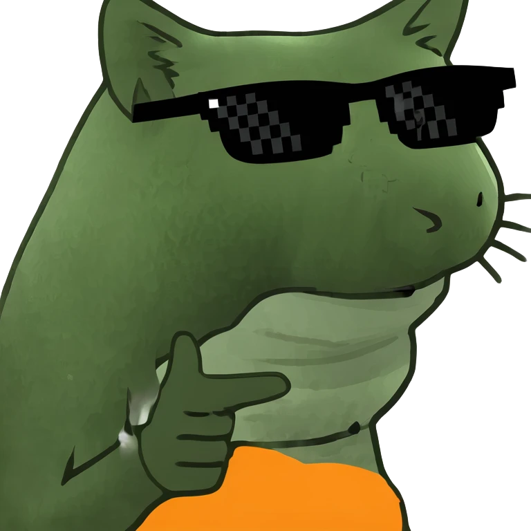 Cat with sunglasses emoji