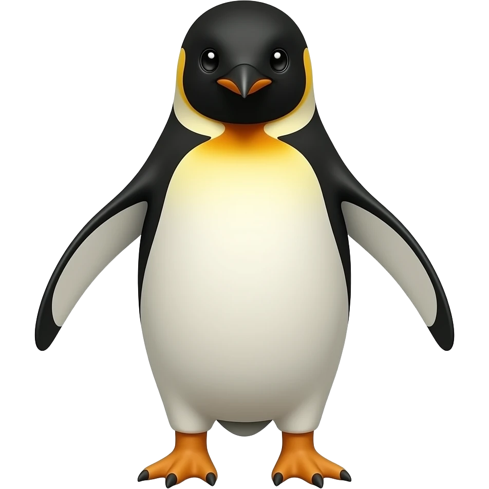 Melanistic penguin emoji