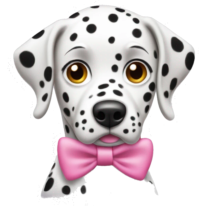 Dalmatian with pink clothes emoji