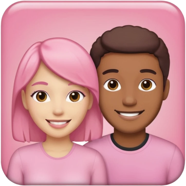 pink polaroid photo of a couple emoji