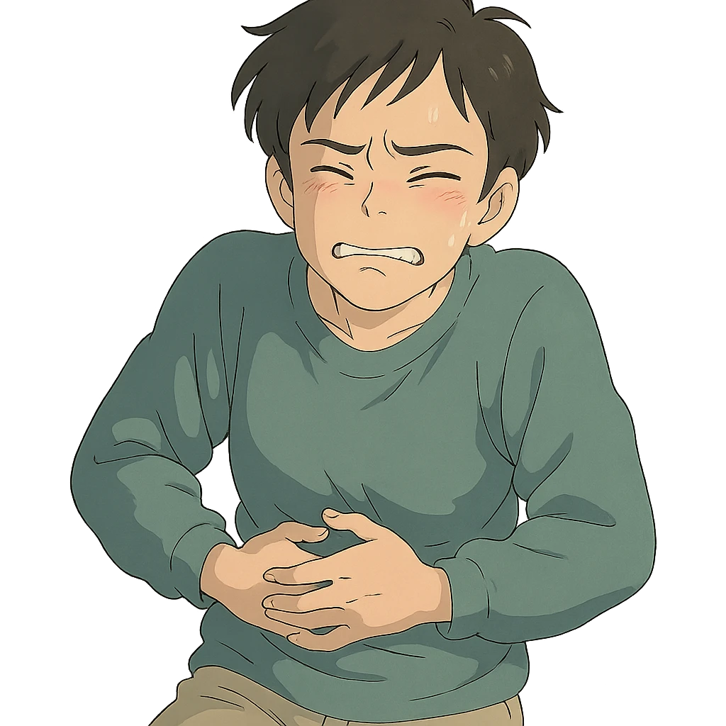 a person with stomach ache emoji